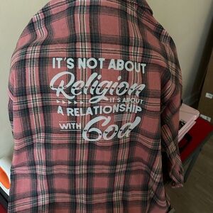 Plaid Button Down Shirt - Pink